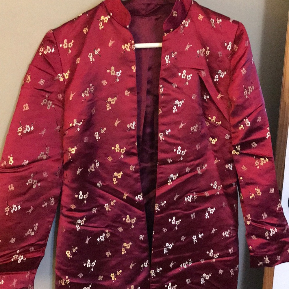 Silk jacket - long - made by seamstress